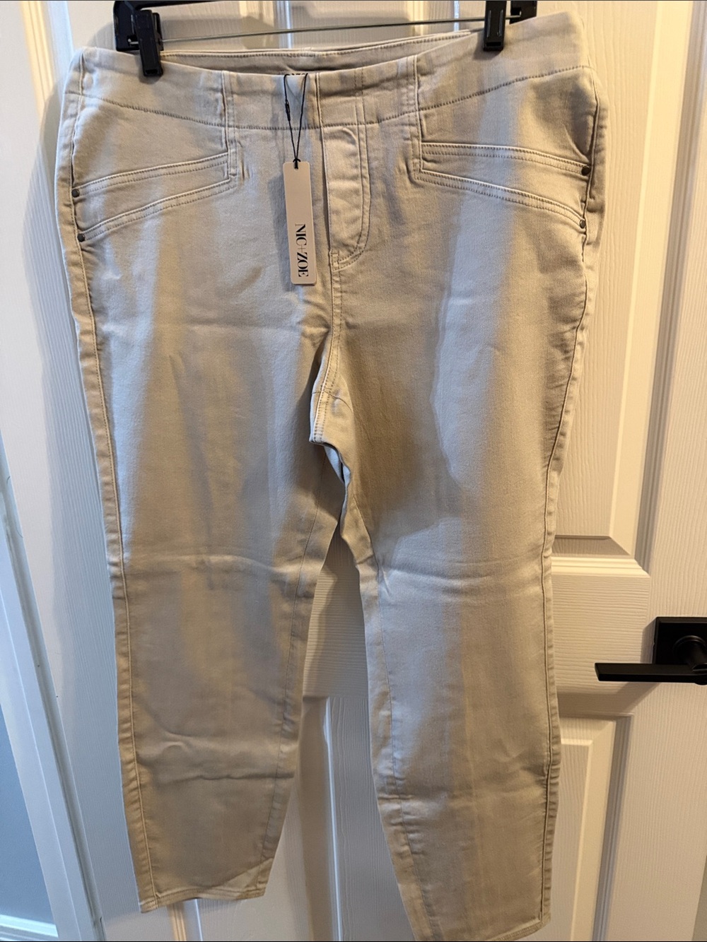 NIC+ZOE Stone Beige Skinny Jeans